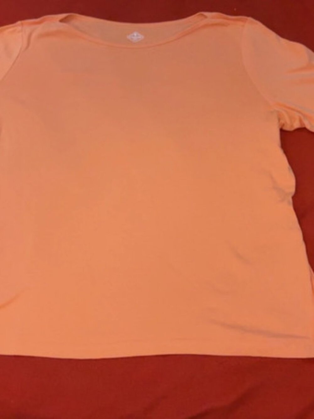 St. John’s bay orange classic boatneck tee - Picture 1 of 6